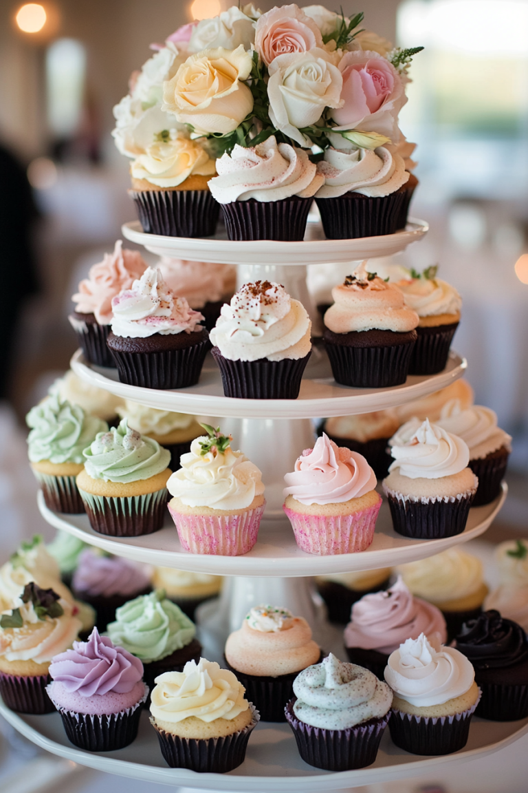 15 Whimsical Wedding Cake Ideas Featuring Creative Cupcake Designs