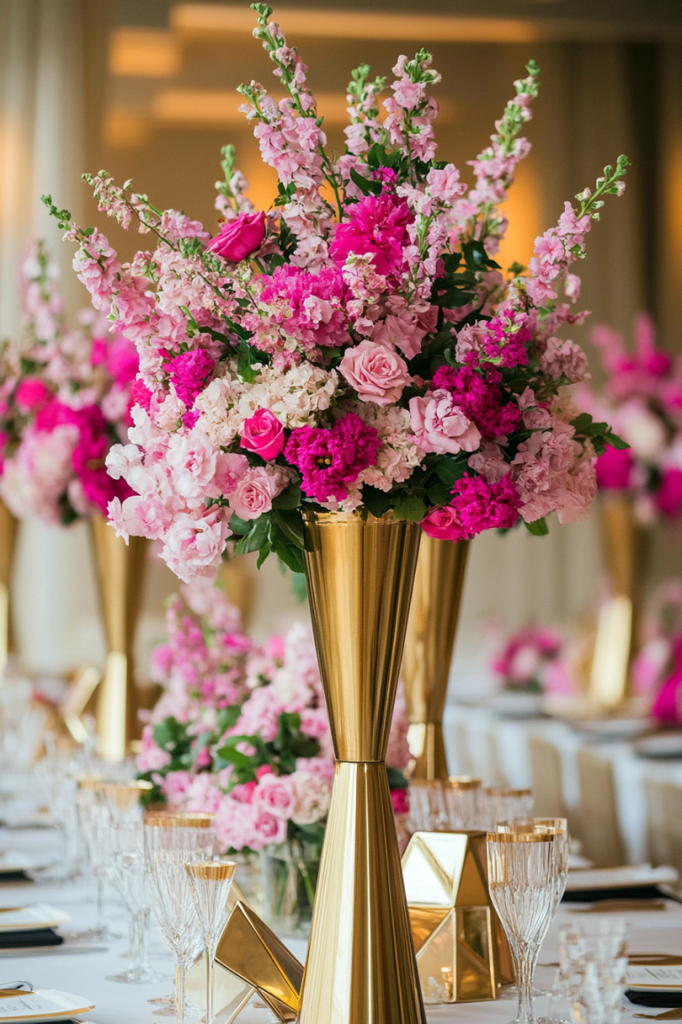 Elegant Pink and Gold: 18 Stunning Wedding Ideas for a Dreamy Celebration