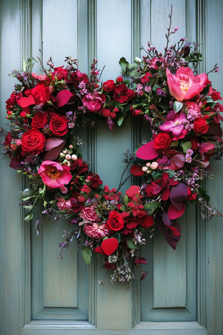 Creative and Charming: 18 Valentine’s Day Wreath Ideas to Love