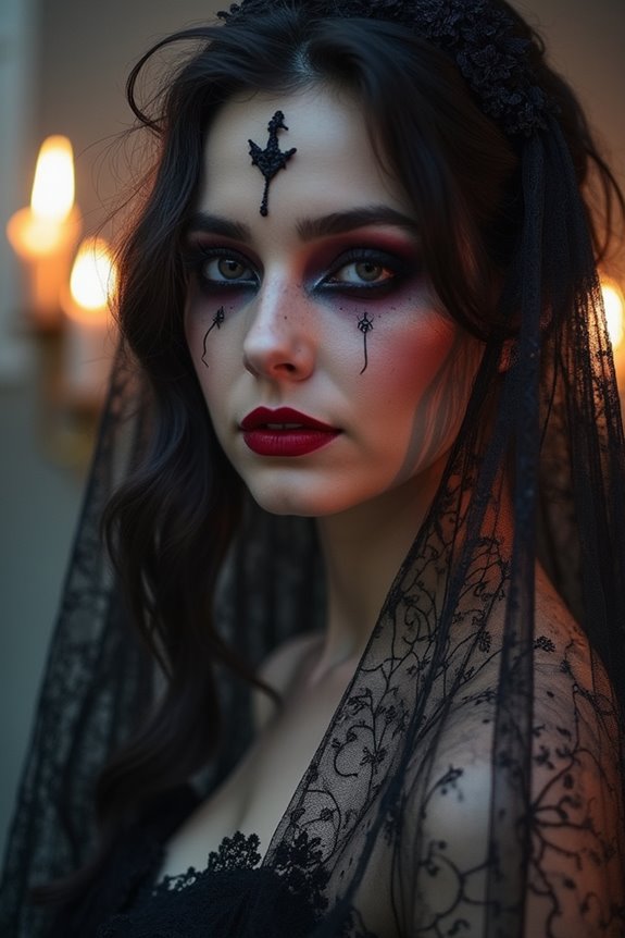 blood red lips elegance