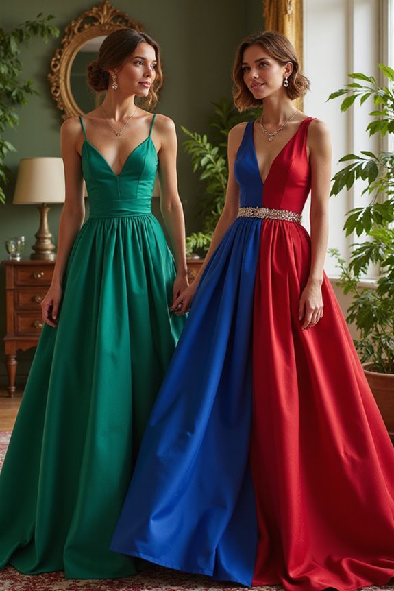 bold colorful wedding attire