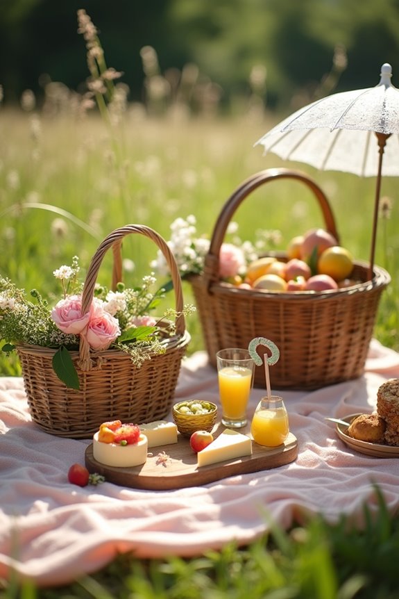 charming picnic basket presentation