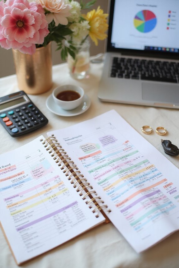couples budgeting for wedding