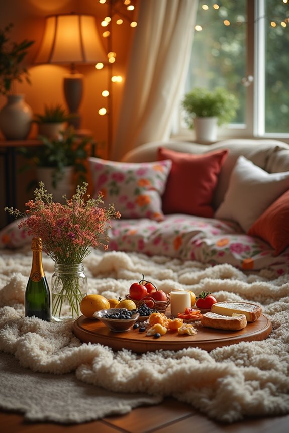 cozy living room picnic