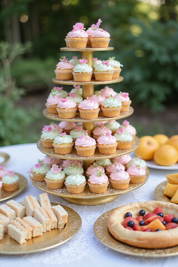 cupcake tower dessert display