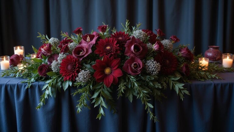 dark romantic wedding flowers