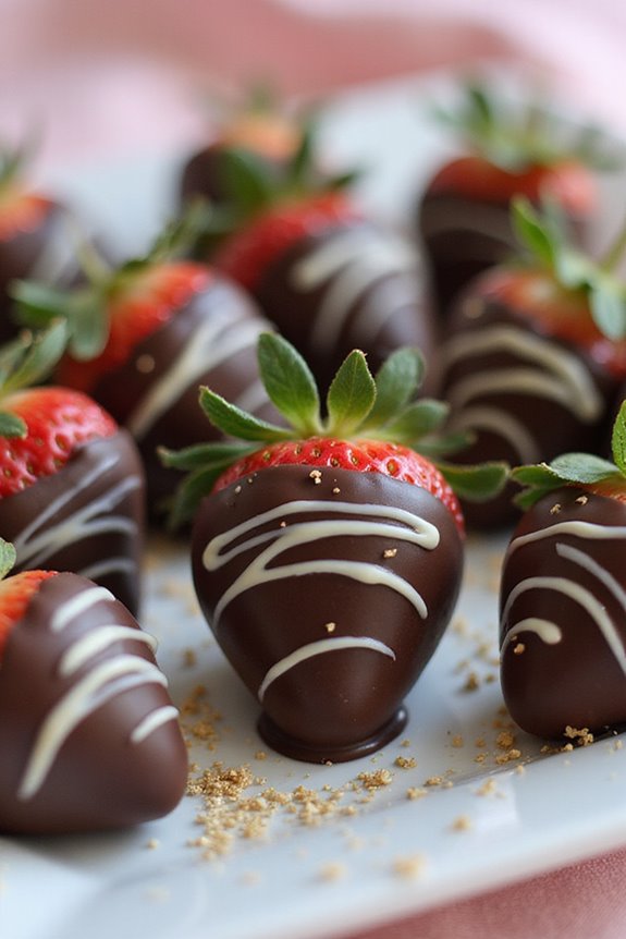 elegant chocolate dipped strawberries