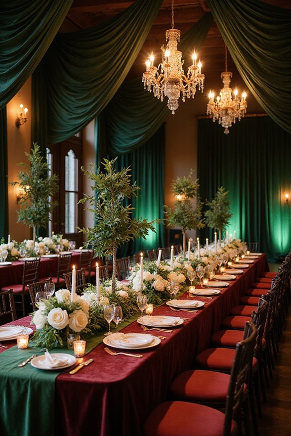 elegant fabric wedding decor