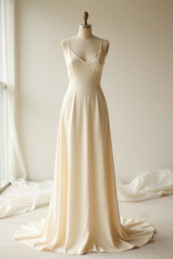 elegant minimalist silk gown