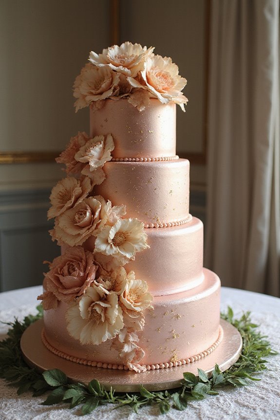 elegant rose gold decorations