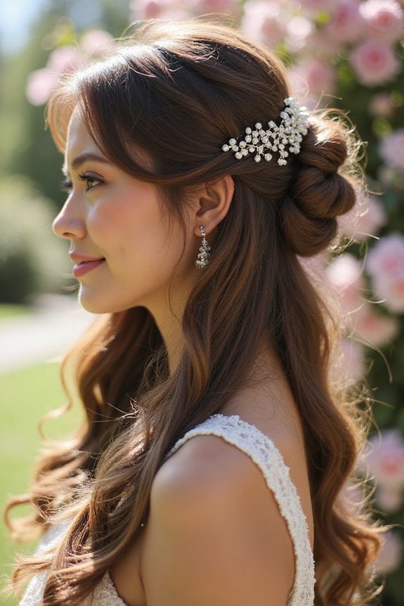 enchanting bridal updo accessories