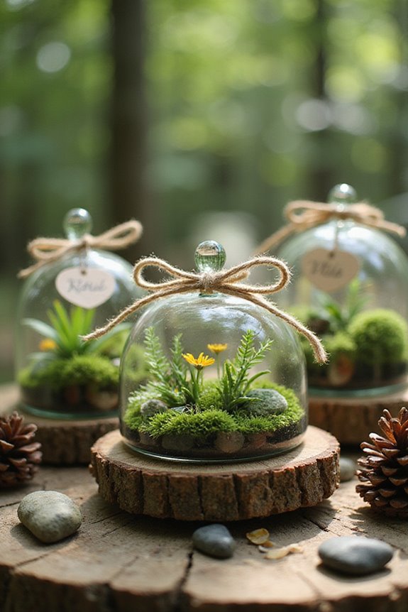 enchanting wedding favor terrariums