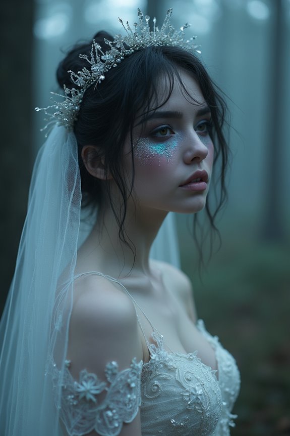 ethereal ghostly wedding makeup