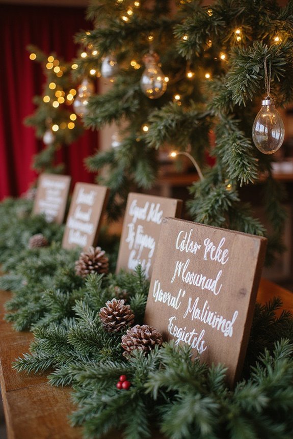 festive wedding signage ideas