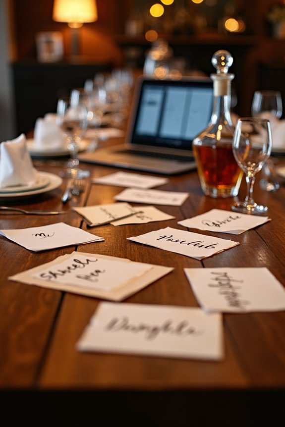 focused and intimate guest list