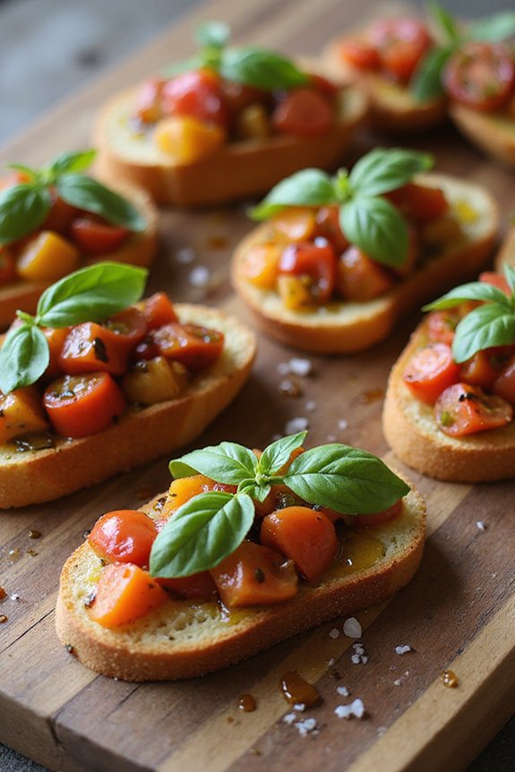 fresh tomato basil bruschetta