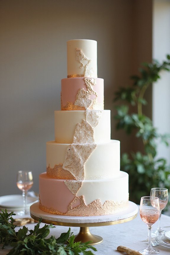 geometric rose gold elegance