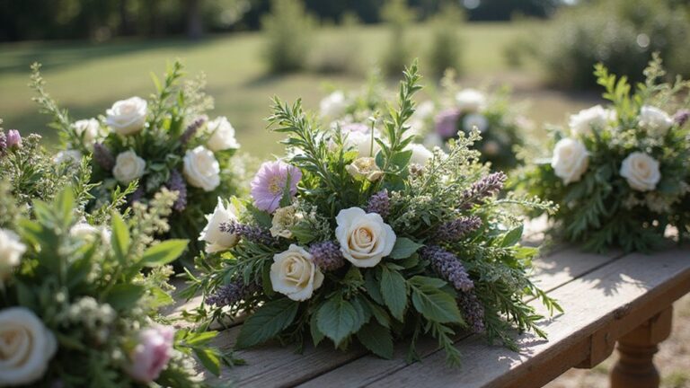 herb infused wedding bouquets ideas