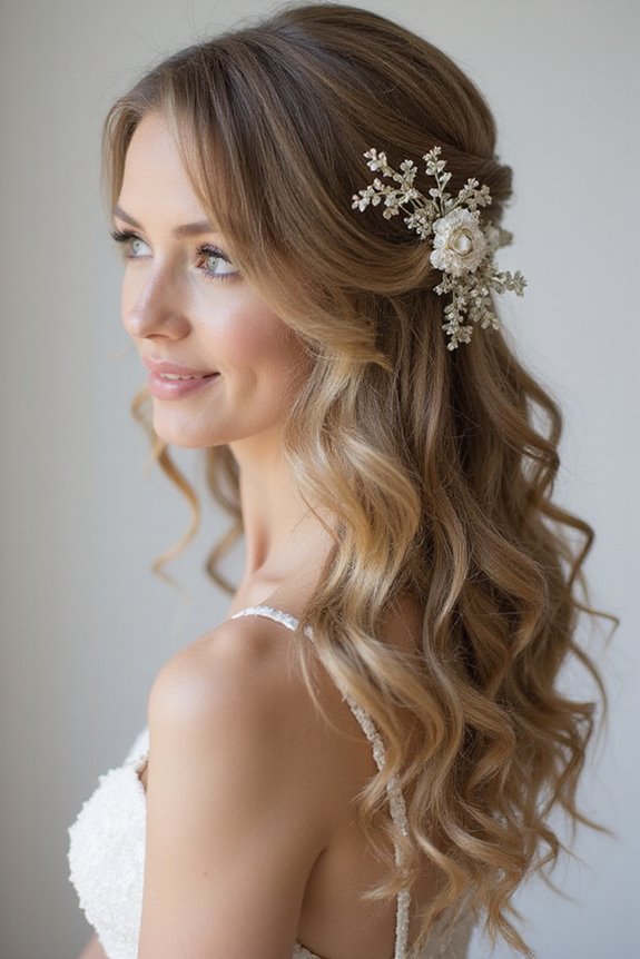 layered curls for brides