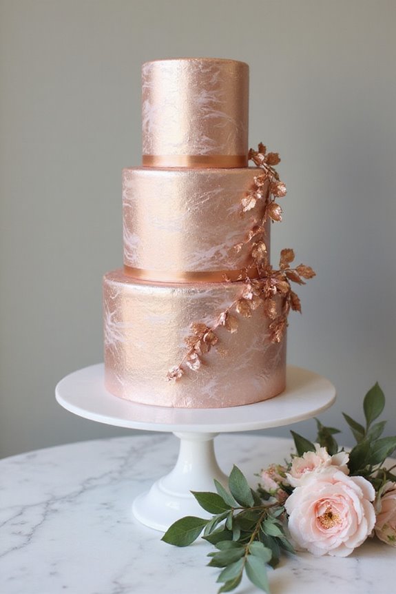 metallic rose gold elegance