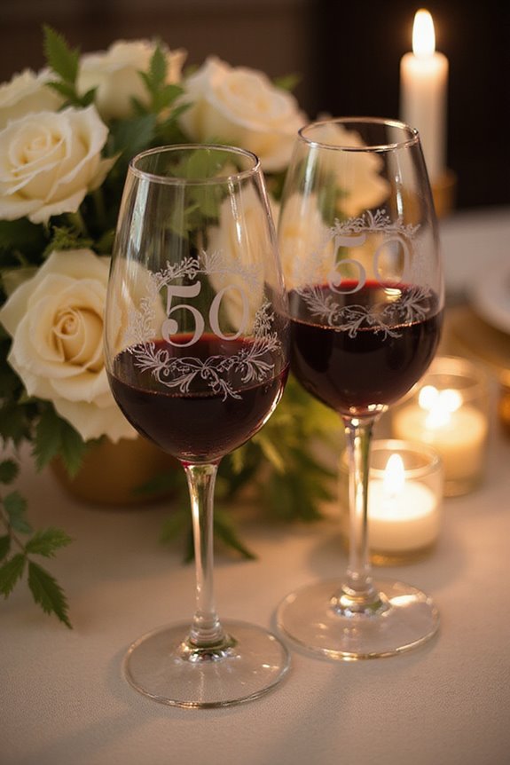 personalized anniversary toast glasses