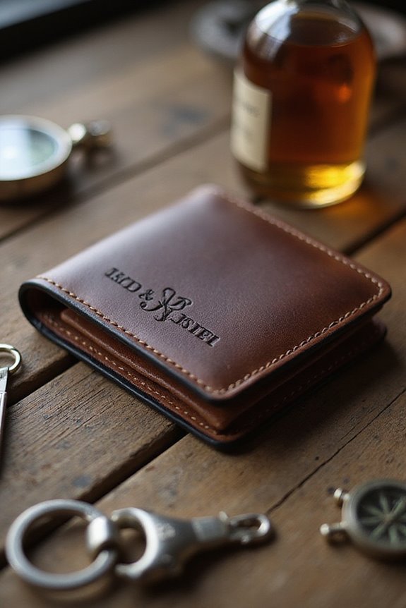 personalized leather groomsmen wallets
