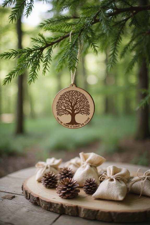personalized nature themed wedding favors