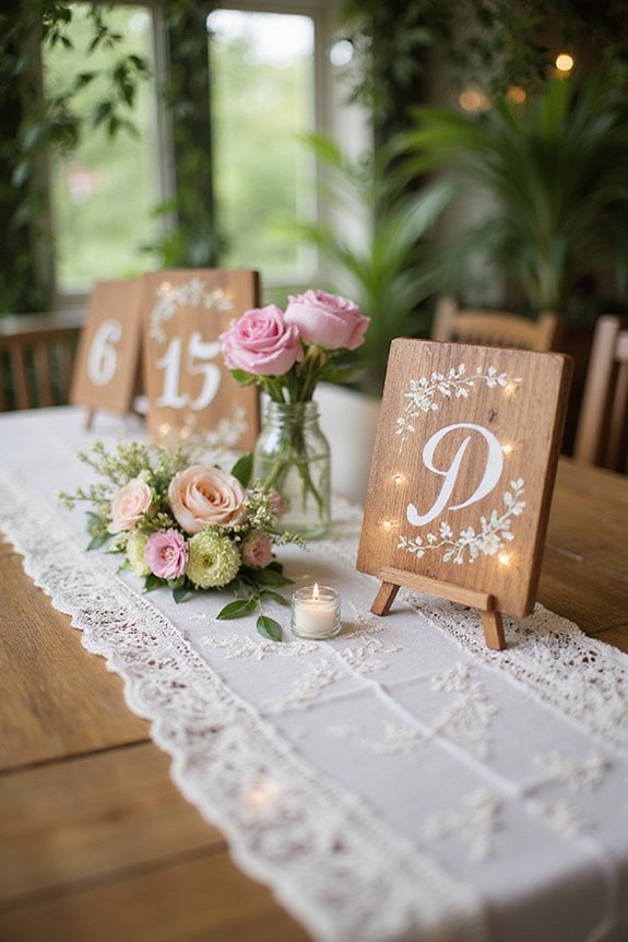 personalized table number designs