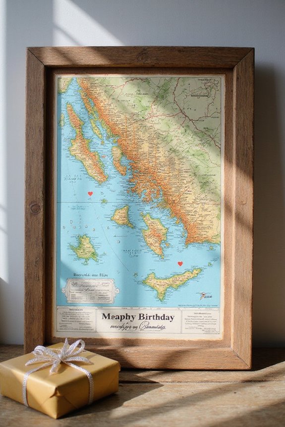 personalized travel map artwork
