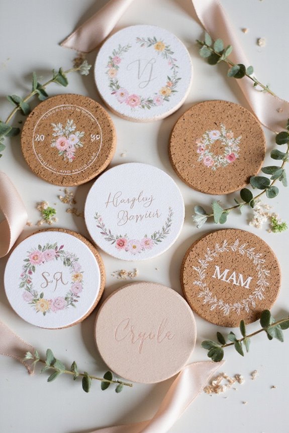 personalized wedding guest coasters