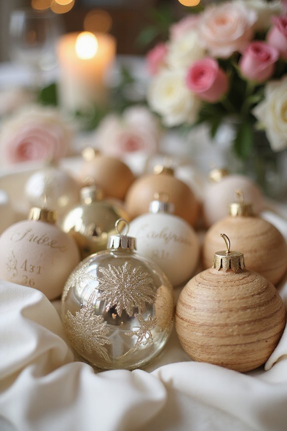 personalized wedding keepsake ornaments