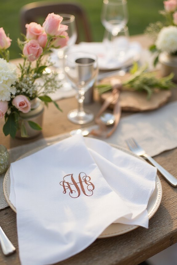 personalized wedding table decor