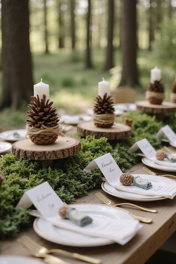 pinecone place settings elegance