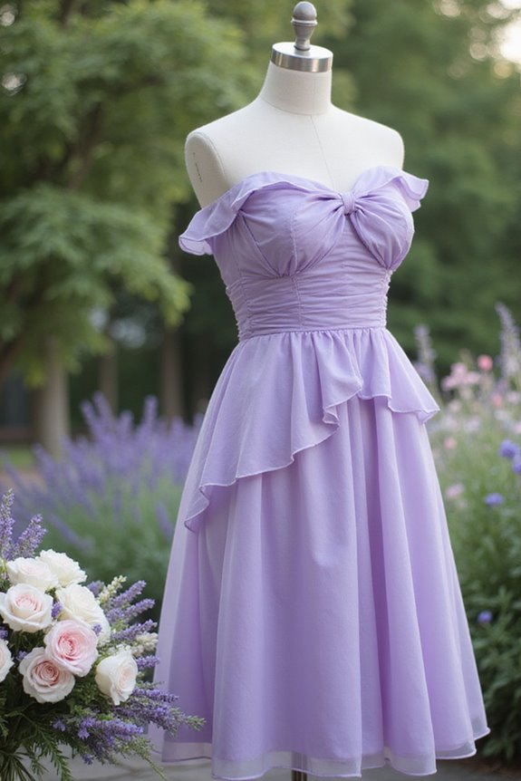 playful elegant lavender dress