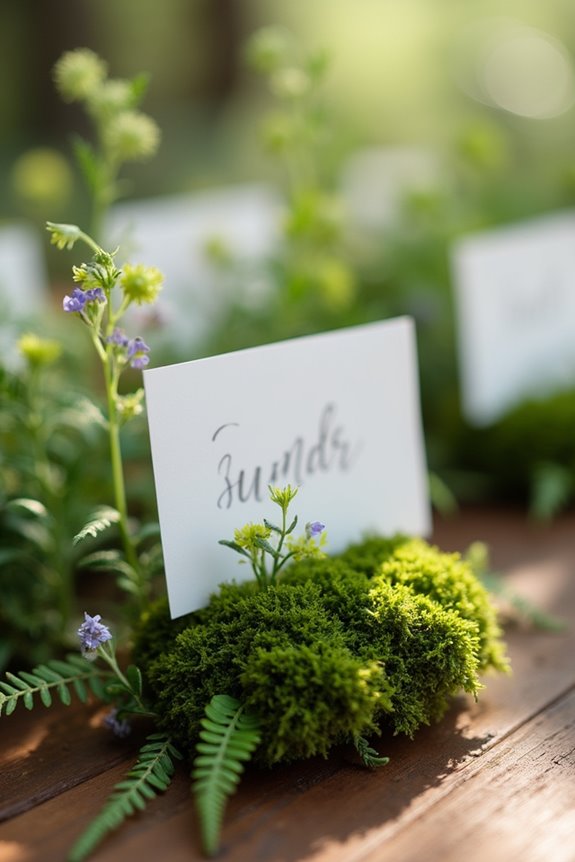 rustic eco friendly place holders