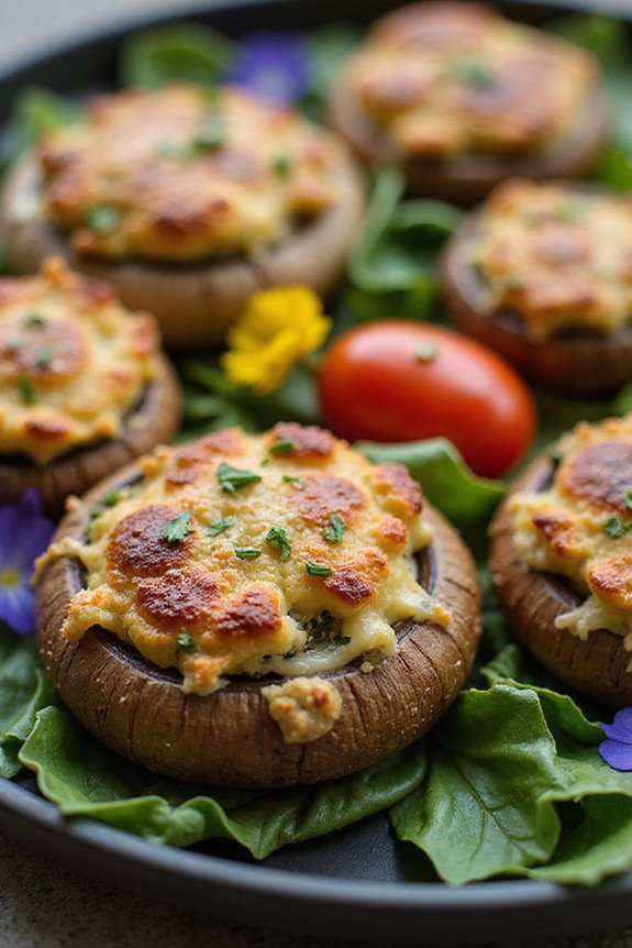 savory stuffed mushroom bites