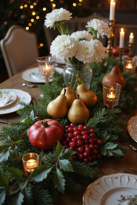 seasonal fruit wedding decor