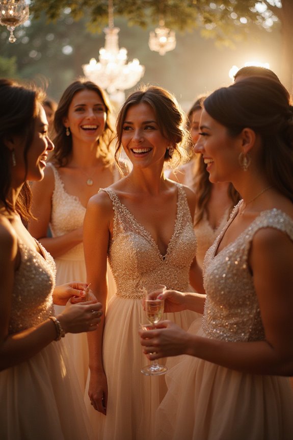 shimmering sequin wedding attire