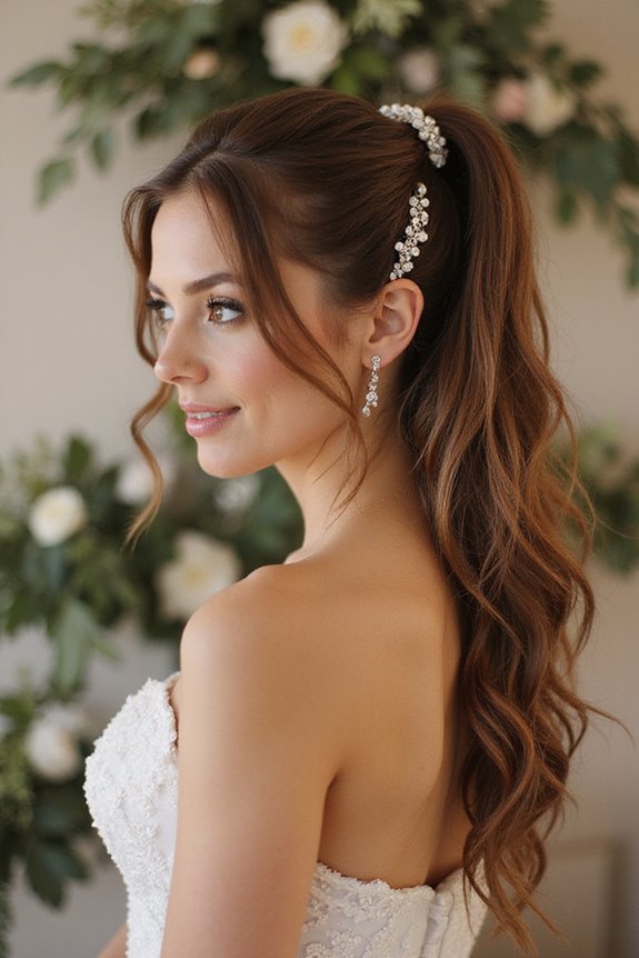 sleek glamorous high ponytail