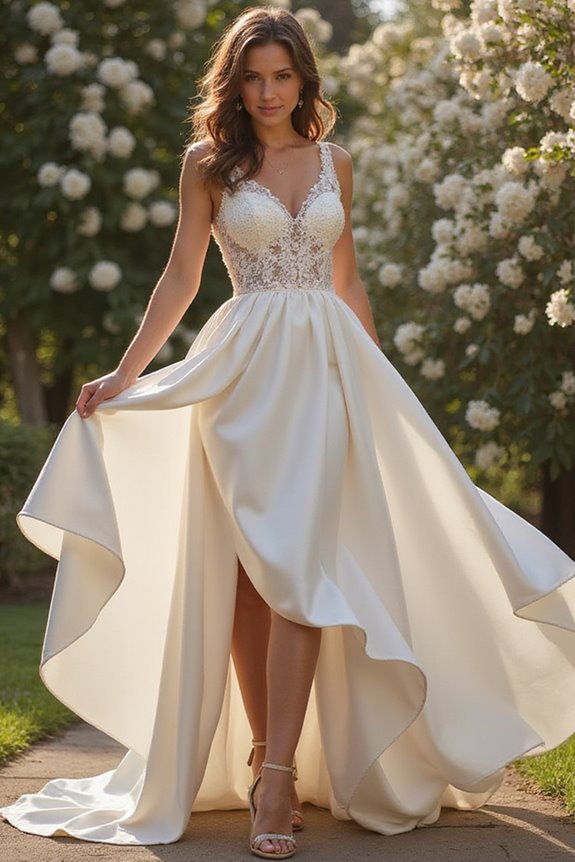 sophisticated high low silk elegance