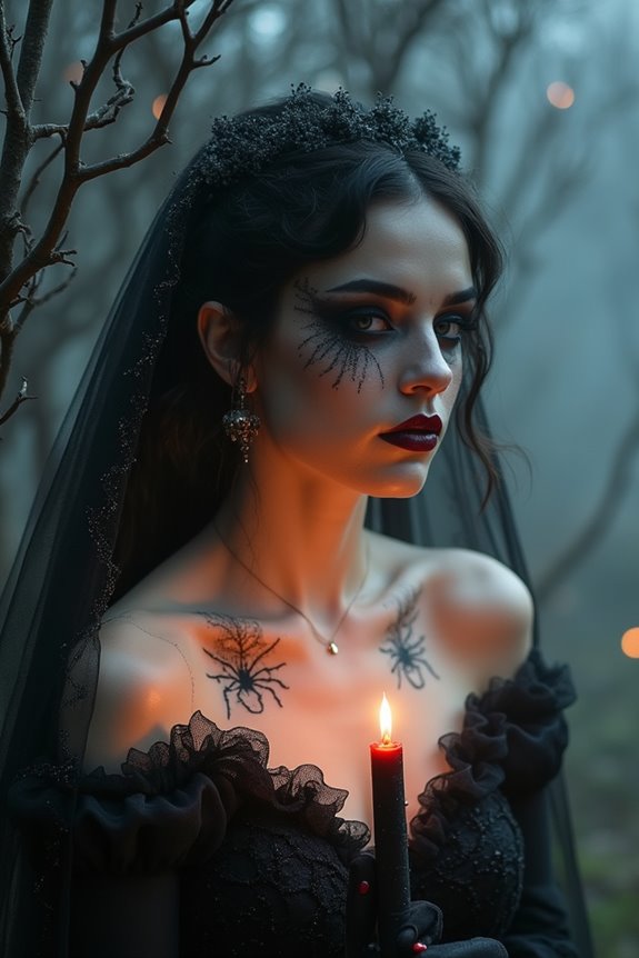 sparkle for halloween wedding