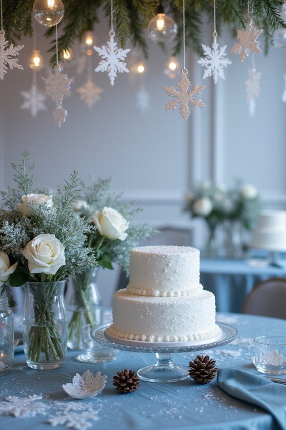 sparkling winter wedding decor