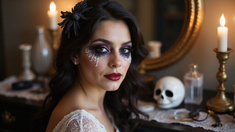 spooky halloween bridal makeup