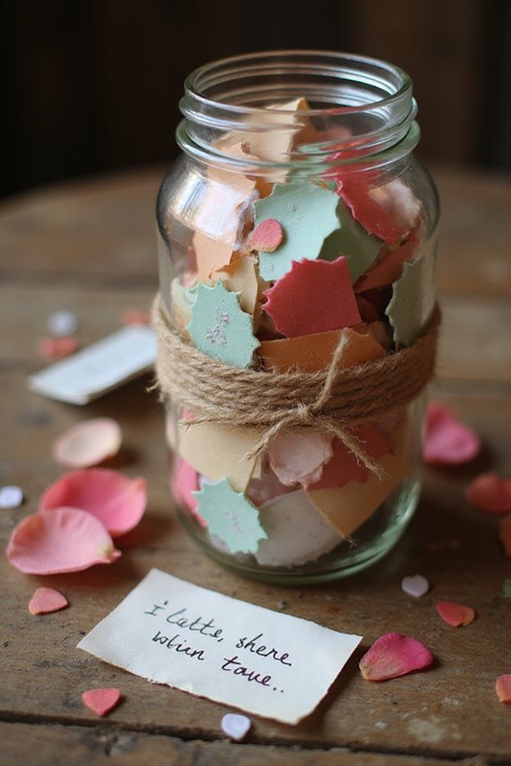 thoughtful love letters jar