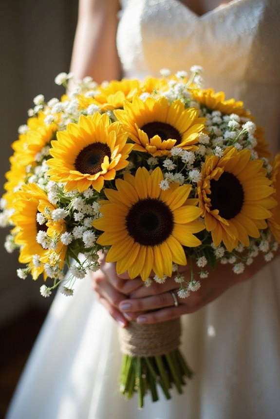 vintage sunflower bouquet design