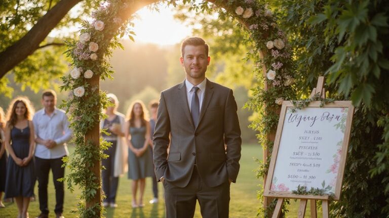 wedding officiant pricing details