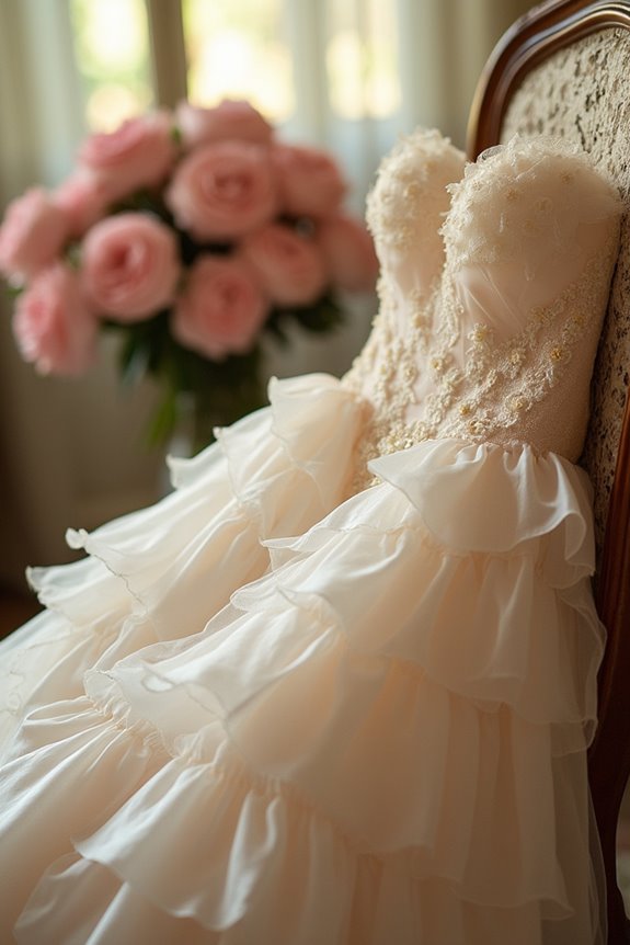 whimsical romantic ruffled elegance